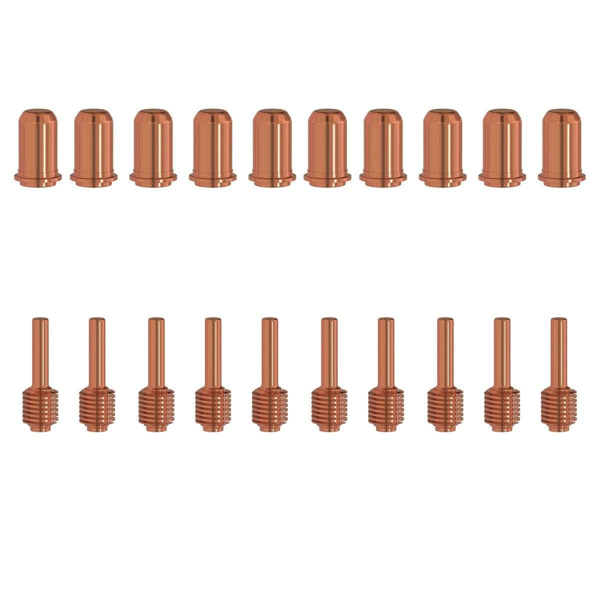  220480 Nozzle, 10Pcs, 220478 Electrode, 10Pcs , For Fit Hypertherm Powermax 30 T30v Torch Plasma Consumables