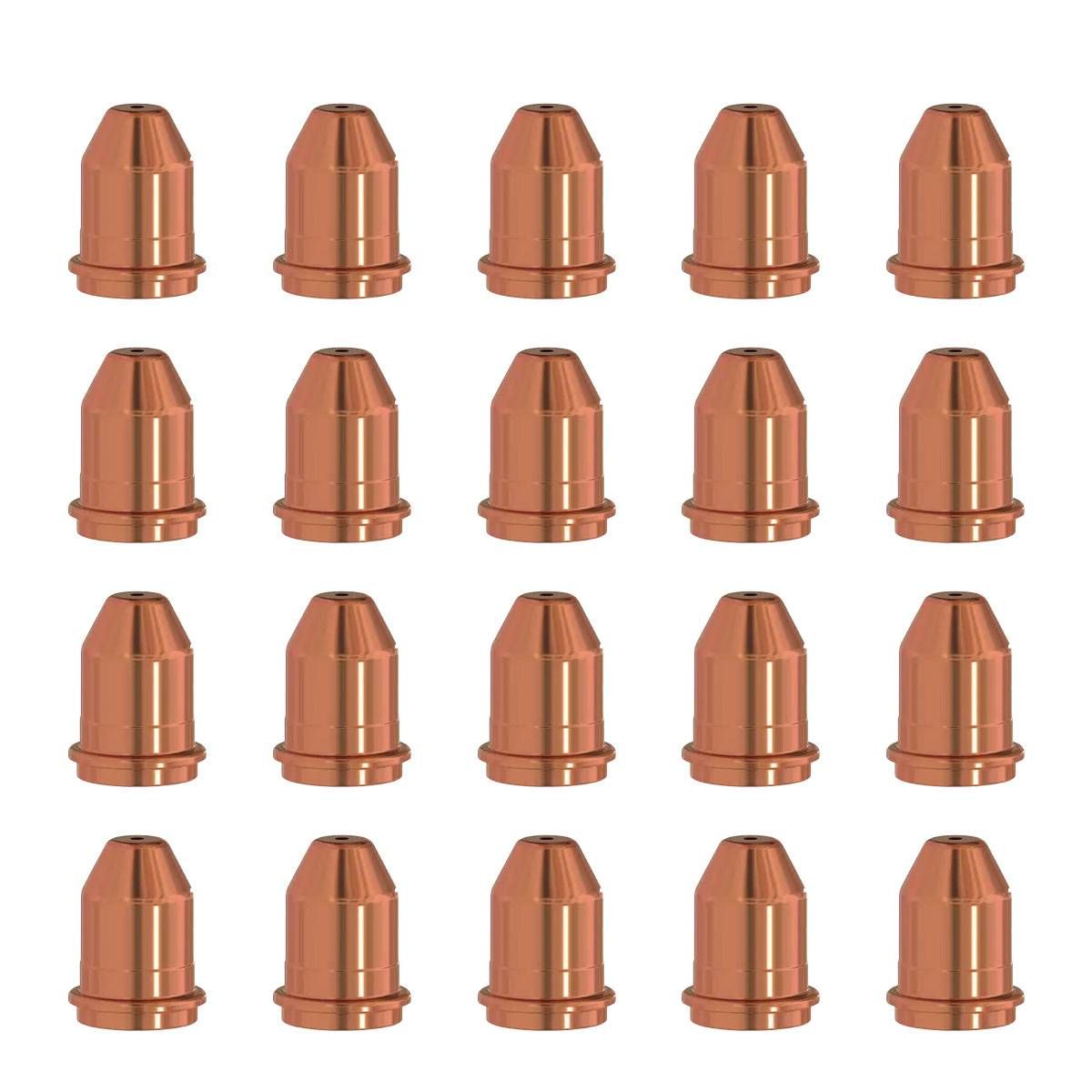 220718 Unshielded cutting nozzle Tips, 20Pcs, For Fit Hypertherm Powermax 45 T45 T45M  Plasma Torch Consumables